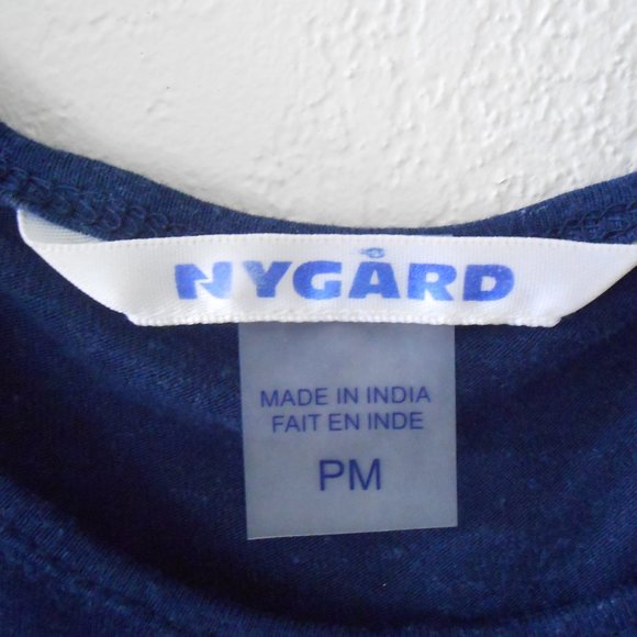 Nygard Dark Navy Blue Cold-Shoulder Top - Picture 2 of 3